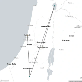 tourhub | Consolidated Tour Operators | Terra Santa Português (Chegada 2º feira) | Tour Map