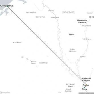 tourhub | Sun Pyramids Tours | Accessible Short Break to Cairo | Tour Map