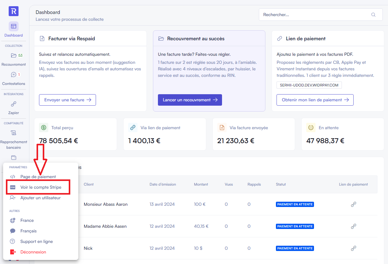 Comment mettre à jour le RIB sur la plateforme ?