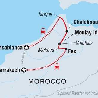 tourhub | Intrepid Travel | North Morocco Adventure | Tour Map