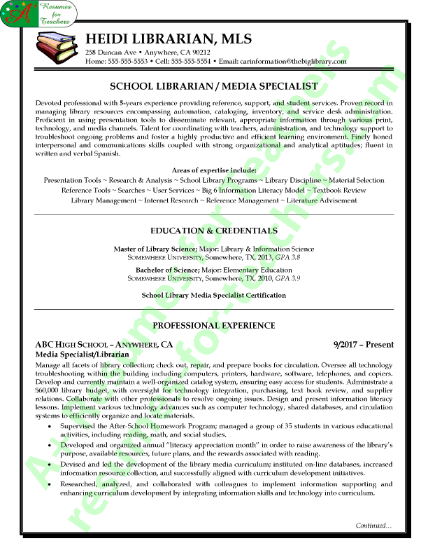 creative resume for teacher