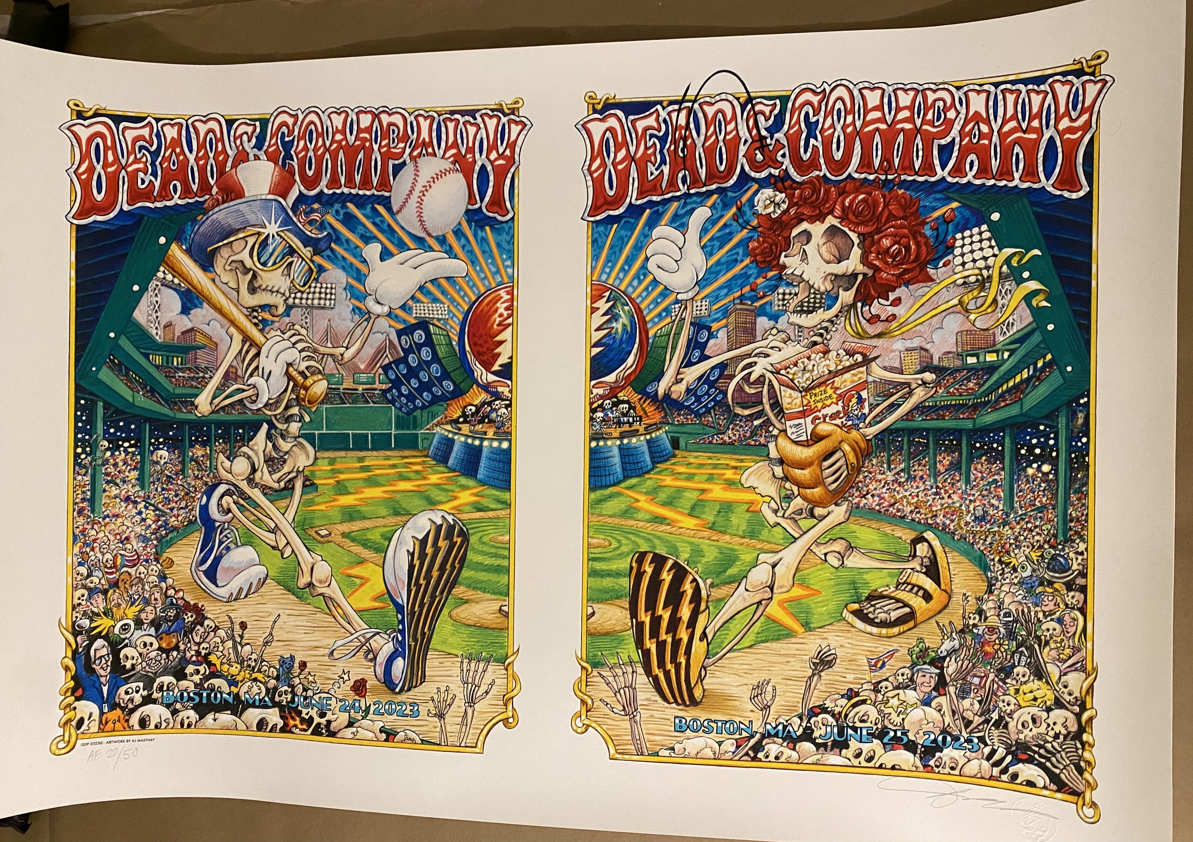 Official poster Dead And Company Fenway Park Boston June 24 25