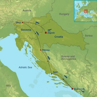 tourhub | Indus Travels | Best of Croatia | Tour Map