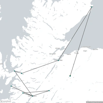 tourhub | Brightwater Holidays | Scotland: Scenic Scottish Railways 605 | Tour Map