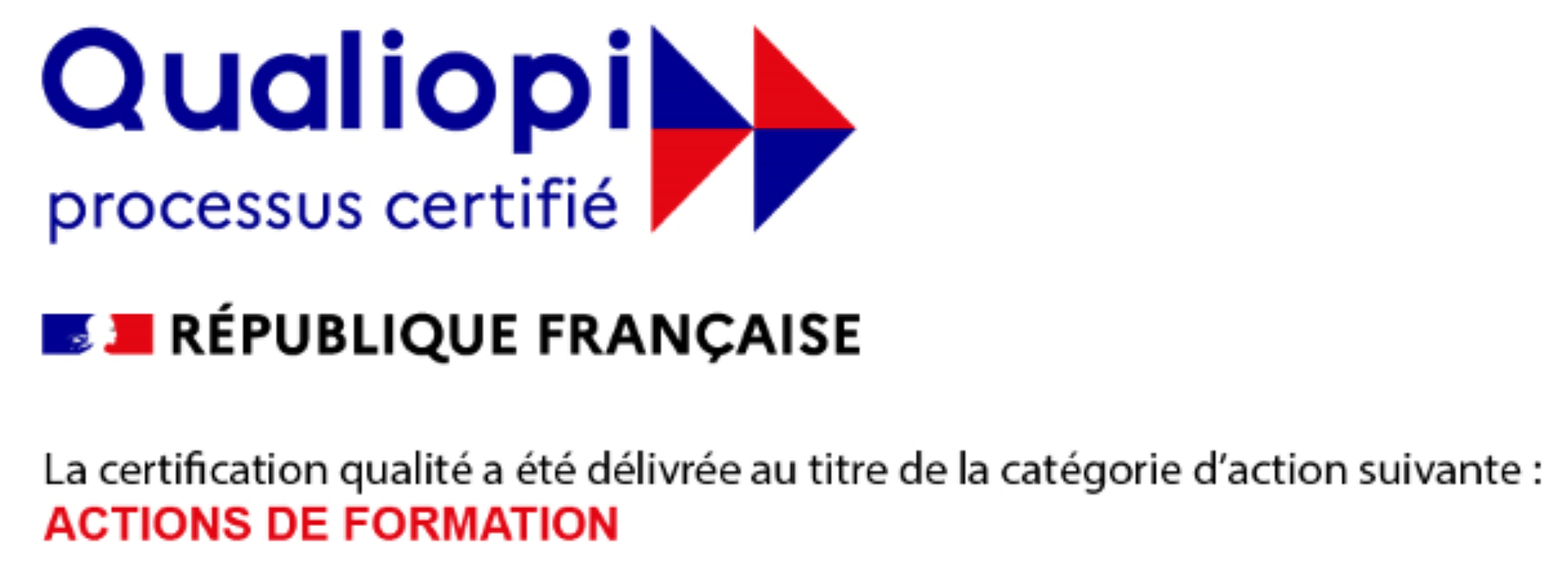 Certification Qualiopi au titre des actions de formation