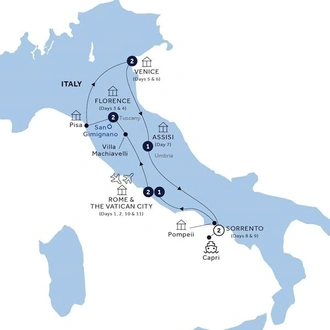 tourhub | Insight Vacations | Best of Italy - Classic Group, Summer | Tour Map