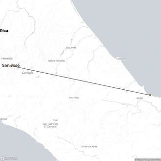 tourhub | Destination Services Costa Rica | Puerto Viejo Beach, Short Break | Tour Map