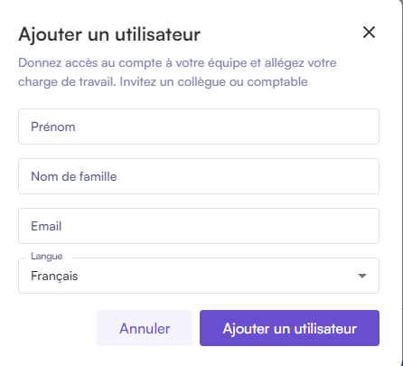 Comment ajouter un utilisateur ?