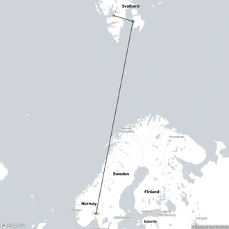 tourhub | Aurora Expeditions | Spitsbergen: Realm of the Ice Bear | Tour Map