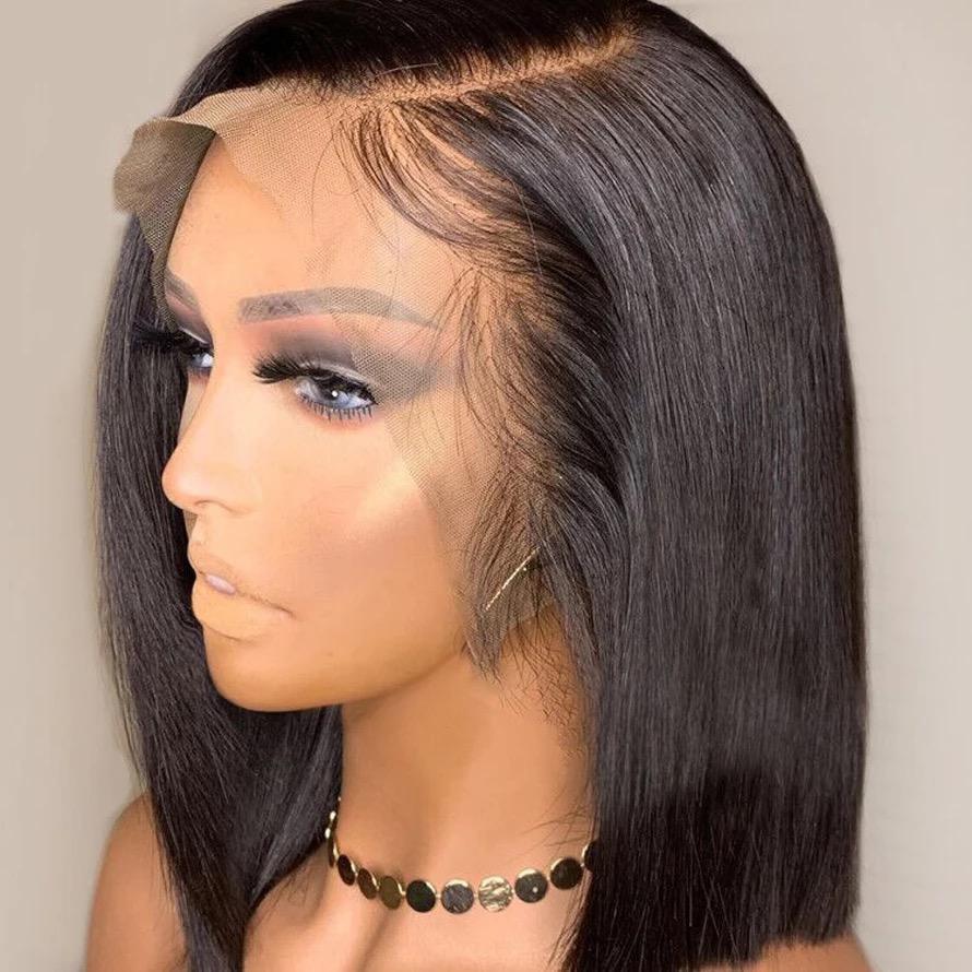 Double drawn blunt cut frontal wig Stellzluxury Flutterwave Store