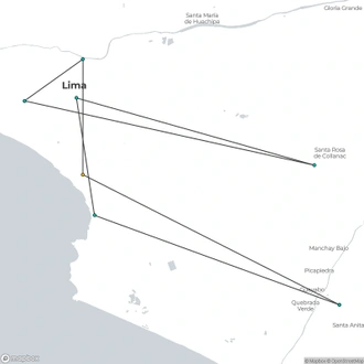 tourhub | Tangol Tours | 4-Day Lima Classic Tour | Tour Map