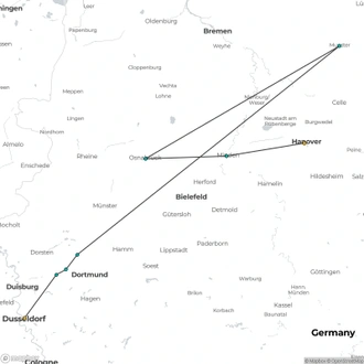 tourhub | CroisiEurope Cruises | One-of-a-Kind Cruise on the Rhine and Neckar Rivers (port-to-port cruise) | Tour Map