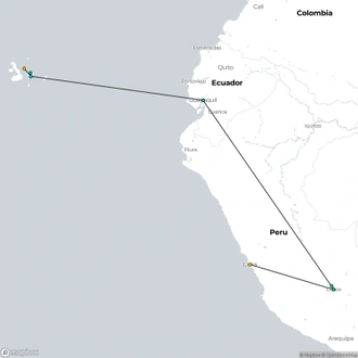 tourhub | Lima Tours | Andes & Galapagos (Multi country) | Tour Map