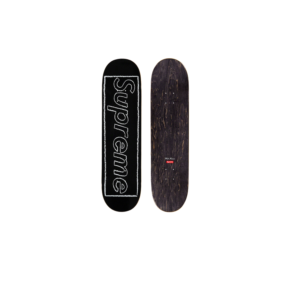 ▷ Supreme Kaws Chalk Logo Skateboard Deck Black by Kaws, 2021