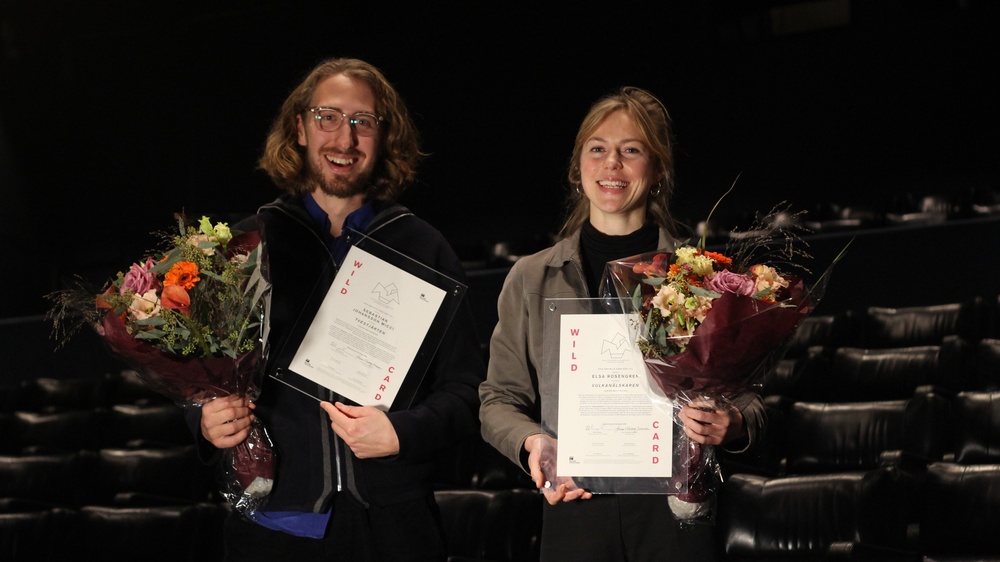 Sebastian Johansson Micci och Elsa Rosengren i Filmhuset i Stockholm den 18 november 2020. Foto: Hampus Svensson, Svenska Filminstitutet
