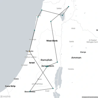 tourhub | Encounters Travel | Classic Israel tour | Tour Map