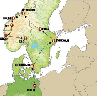 tourhub | Europamundo | Nordic Tour Start Berlin | Tour Map