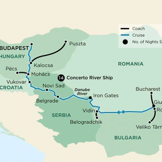 tourhub | APT | Voyage through the Balkans | Tour Map