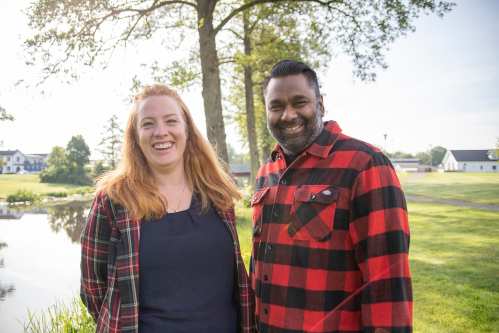 Kommundirektör Cecilia Trolin och KS-ordförande Daniel Andersson.