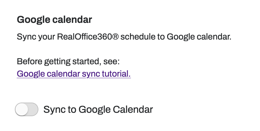 Google Calendar Sync