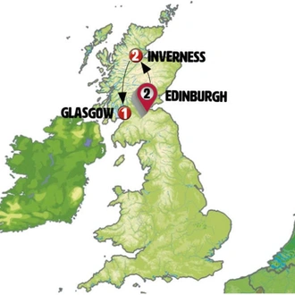 tourhub | Europamundo | Scotland end London | Tour Map