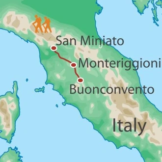 tourhub | UTracks | Via Francigena: Best of Tuscany | Tour Map