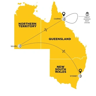 tourhub | Costsaver | Bucket List Australia | Tour Map