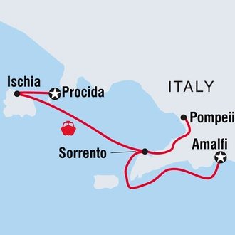 tourhub | Intrepid Travel | Sail Italy: Procida to Amalfi | Tour Map