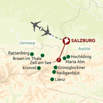 tourhub | Saga Holidays | Lakeside Austria - Magical Zell am See | Tour Map