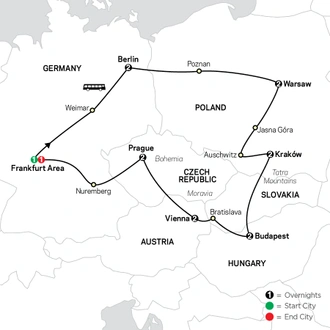 tourhub | Cosmos | Central Europe | Tour Map