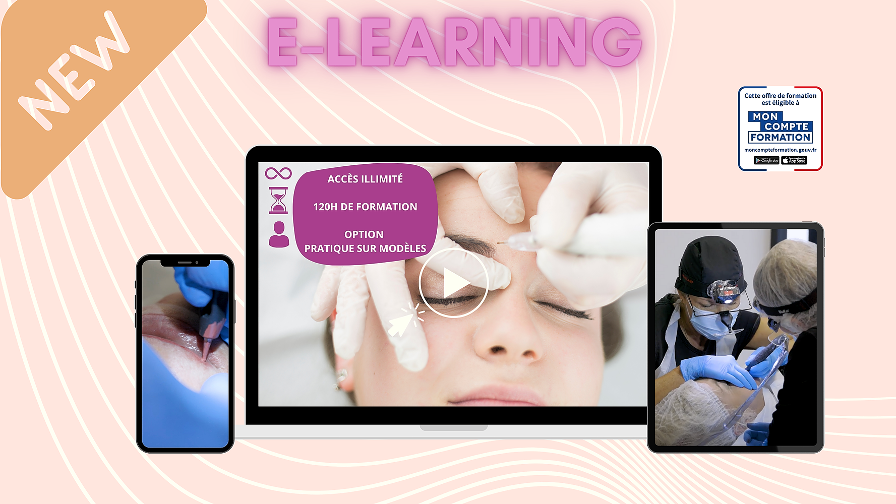 Représentation de la formation : 💻 E-learning Maquillage Permanent
