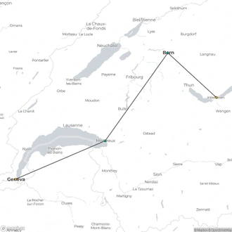 tourhub | Omega Tours | Switzerland in a Nutshell - 2025 | Tour Map