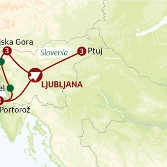 tourhub | Titan Travel | Stunning Slovenia | Tour Map