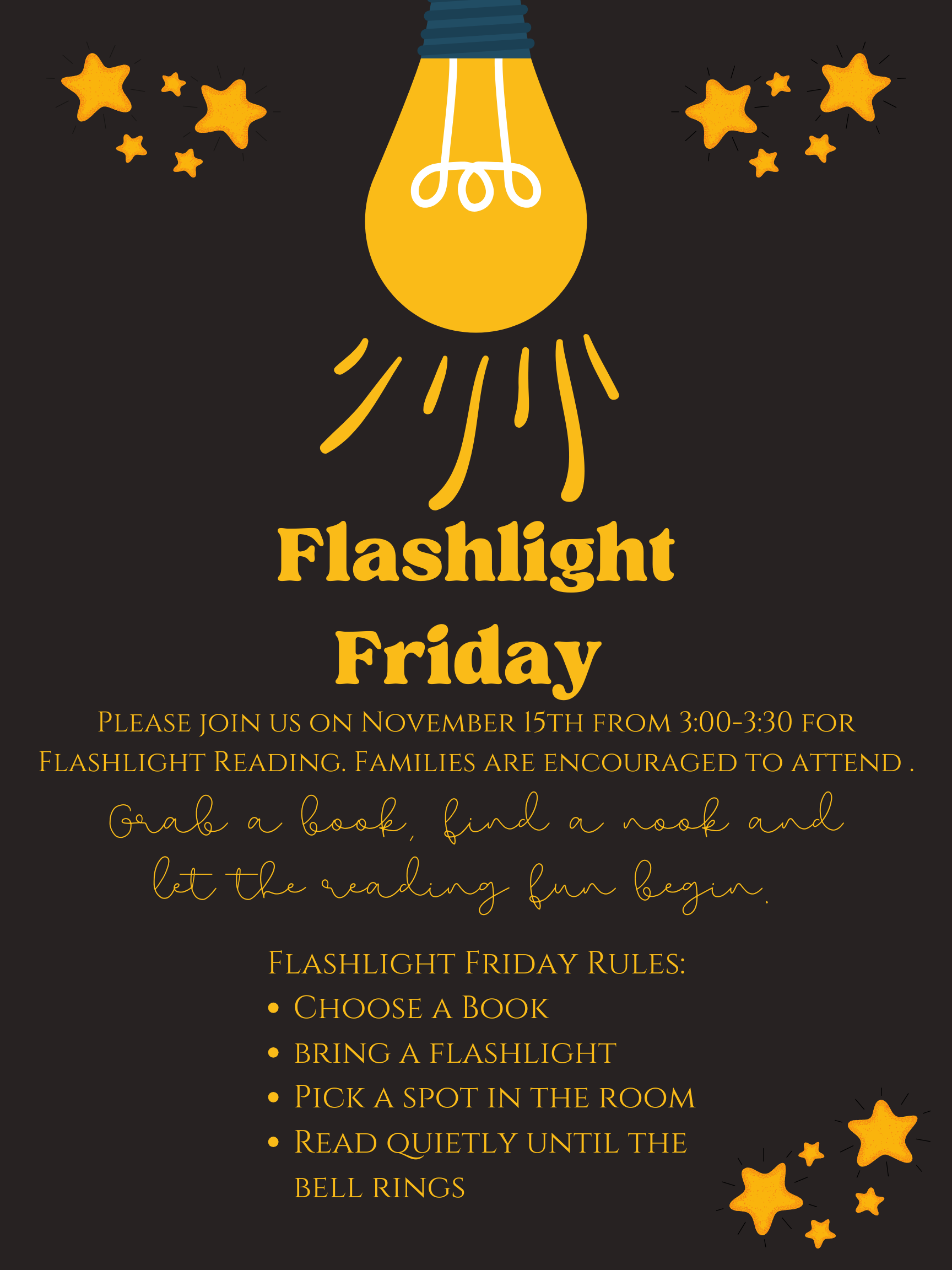 Flashlight Friday flier