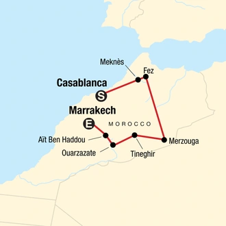 tourhub | G Adventures | Morocco Journey | Tour Map