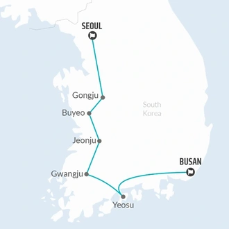 tourhub | Bamba Travel | South Korea Eastern Adventure 3D/2N | Tour Map