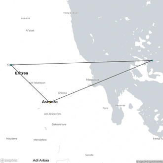 tourhub | Encounters Travel | Eritrea Encounters | Tour Map