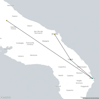 tourhub | Tui Italia | Apulia & Lecce, Self-Drive | Tour Map