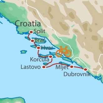 tourhub | UTracks | Dubrovnik & the Dalmatian Coast - Deluxe | Tour Map