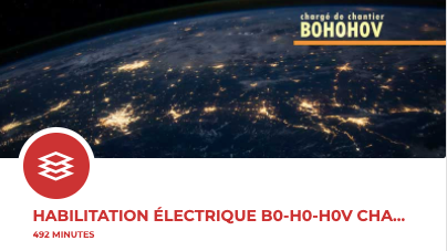 Représentation de la formation : ON LINE : Habilitation Électrique : H0-B0-H0V Initial et recyclage