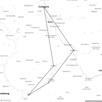 tourhub | A-ROSA River Cruises | Moselle Discovery - Family Cruise | Tour Map