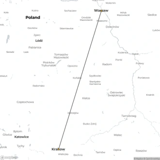 tourhub | Omega Tours | Christmas Markets of Poland | Tour Map