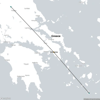 tourhub | Today Voyages | The Greek Gems, Private Tour | Tour Map