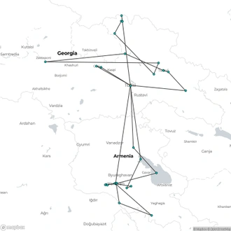 tourhub | Today Voyages | Armenia & Georgia Combination | Tour Map