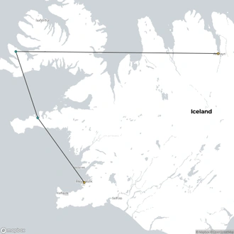 tourhub | Aurora Expeditions | Iceland: Circumnavigating the Land of Fire and Ice | Tour Map