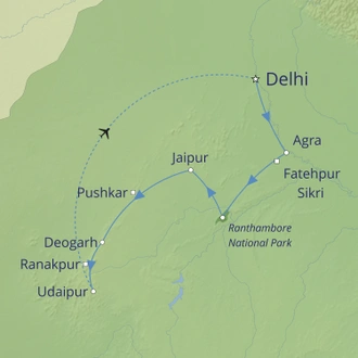 tourhub | Cox & Kings | Exotic India: Solo Travellers Tour | Tour Map