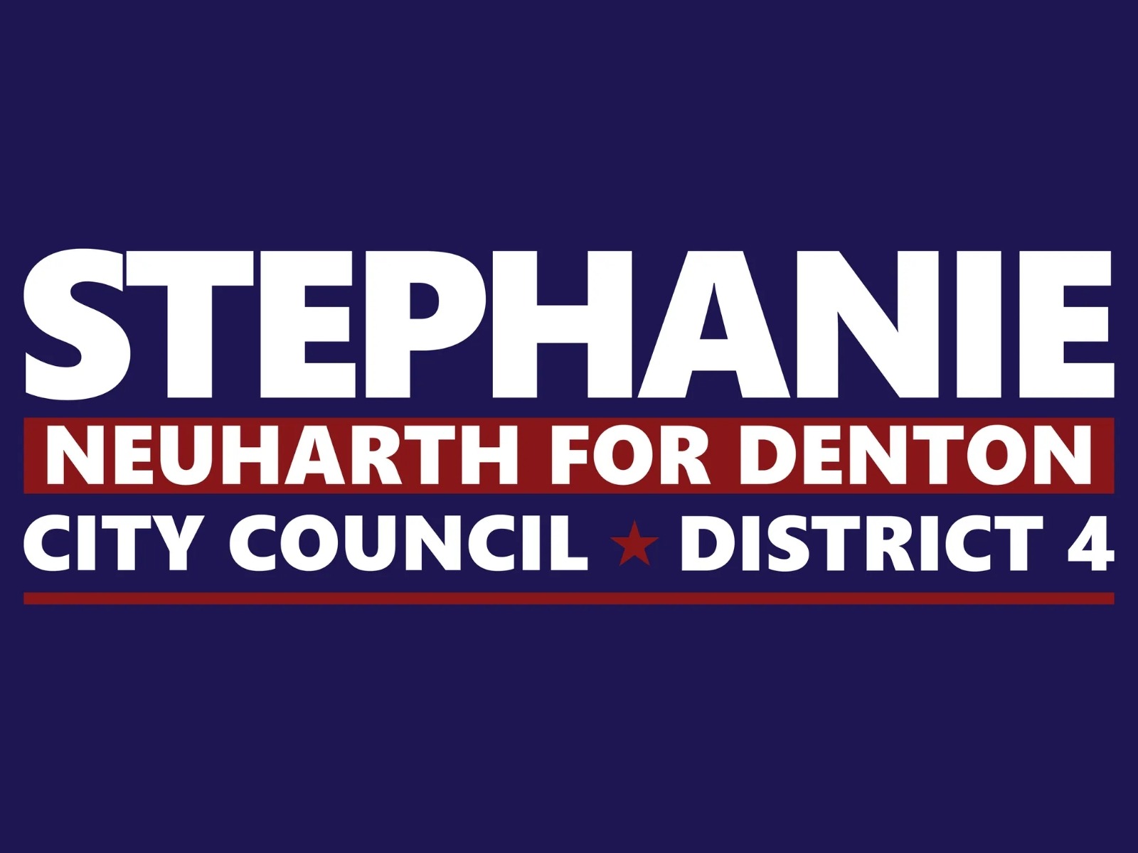 Stephanie for Denton logo