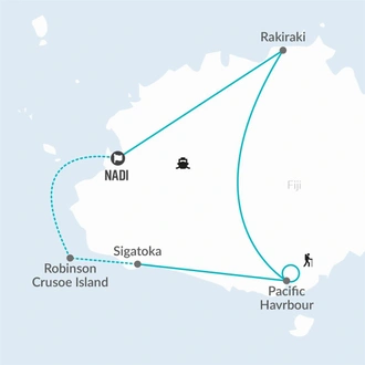 tourhub | Bamba Travel | Fiji Viti Levu Island Experience 6D/5N | Tour Map