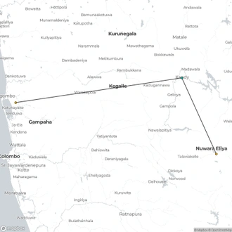 tourhub | Ran Lanka Tour Holidays | Little England of Nuwara Eliya | Tour Map