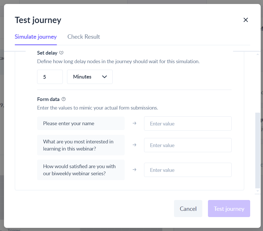 How to test your journey for different trigger types?